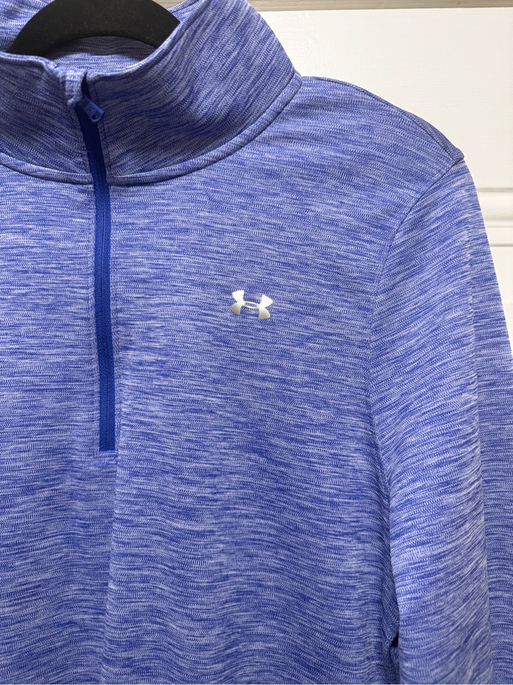 Under Armour Heathered Royal Blue 1/4 Zip Pullover - Picture 2 of 6